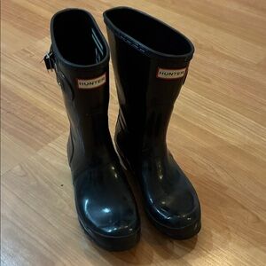 Hunter Original Glossy Black Waterproof Boots size 9US